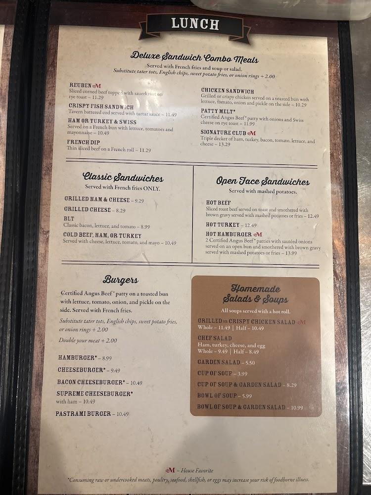 Moore's Family Restaurant Menu image 1